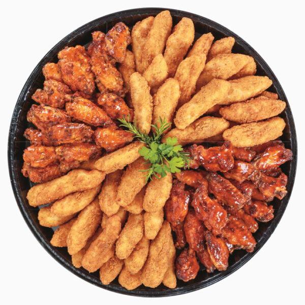 The Sticky Wings and Strips Platters